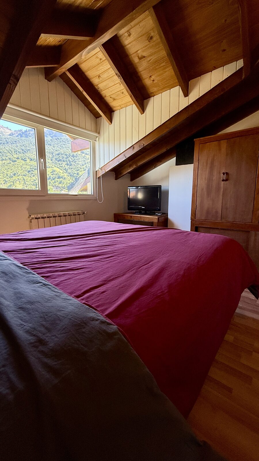 Dpto 1110 - dormitorio matrimonial con vista al cerro y TV